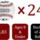 Rawlings 24  Pack Bucket Of Official Recreational Grade OLB3/R8U Baseballs