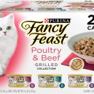 24 Purina Fancy Feast Grain Free Pate Wet Cat Food Variety Pack, Poultry & Beef Collection
