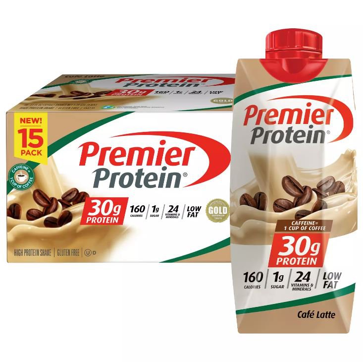 Premier Protein 30g High Protein Shake, Caf&Atilde;&copy; Latte (11 fl. oz., 15 pk.)