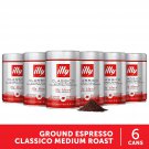illy Classico Ground Espresso, Medium Roast, 100% Arabica Coffee Blend Can, 8.8 Ounce (Pack of 6)
