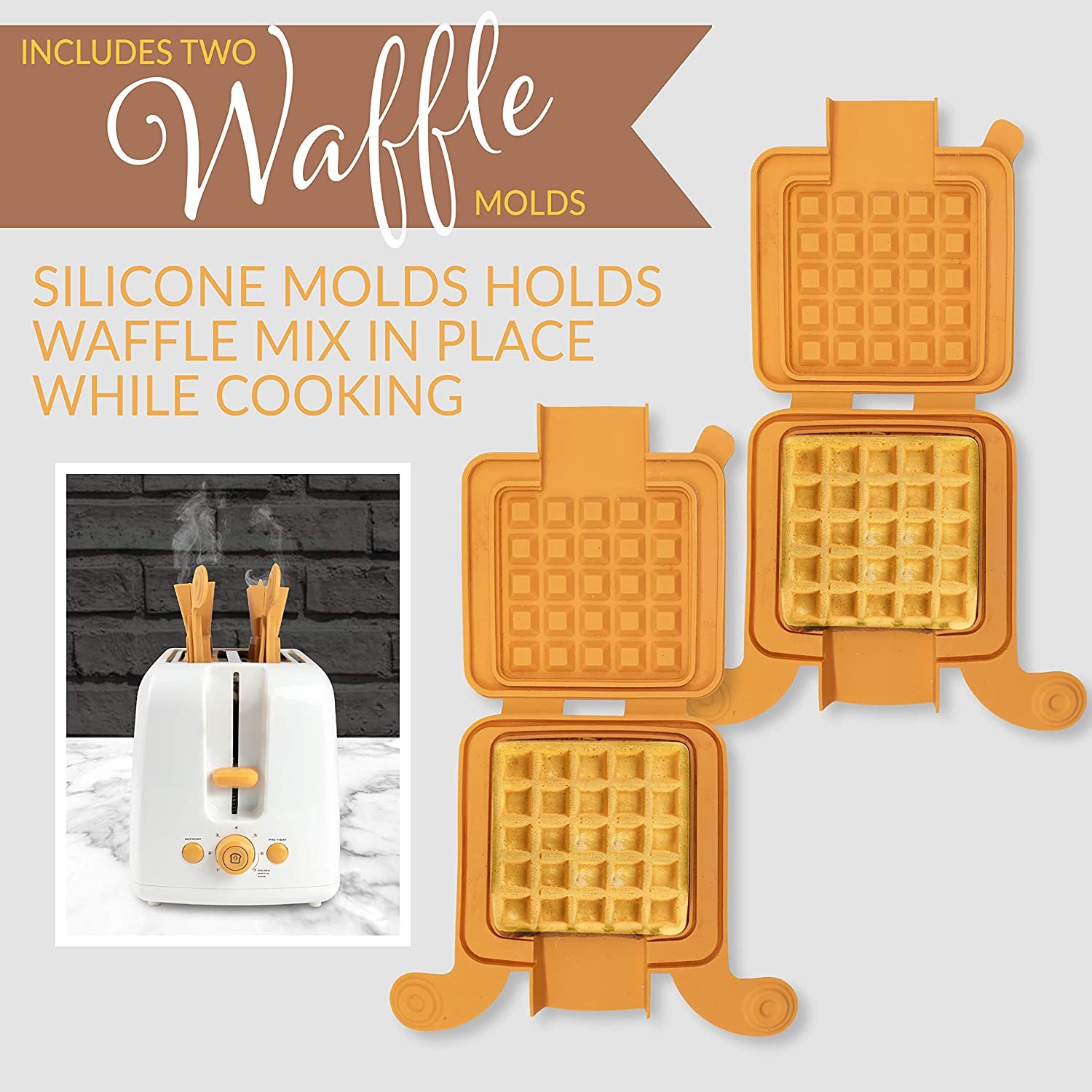 Nostalgia Vertical Waffle Maker, Bakes Two Fresh Batter Waffles at a Time