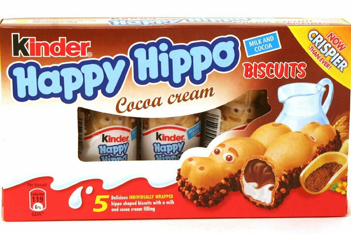 3X Ferrero KINDER Happy Hippo CACAO BISCUITS Hippo 103g made in Germany