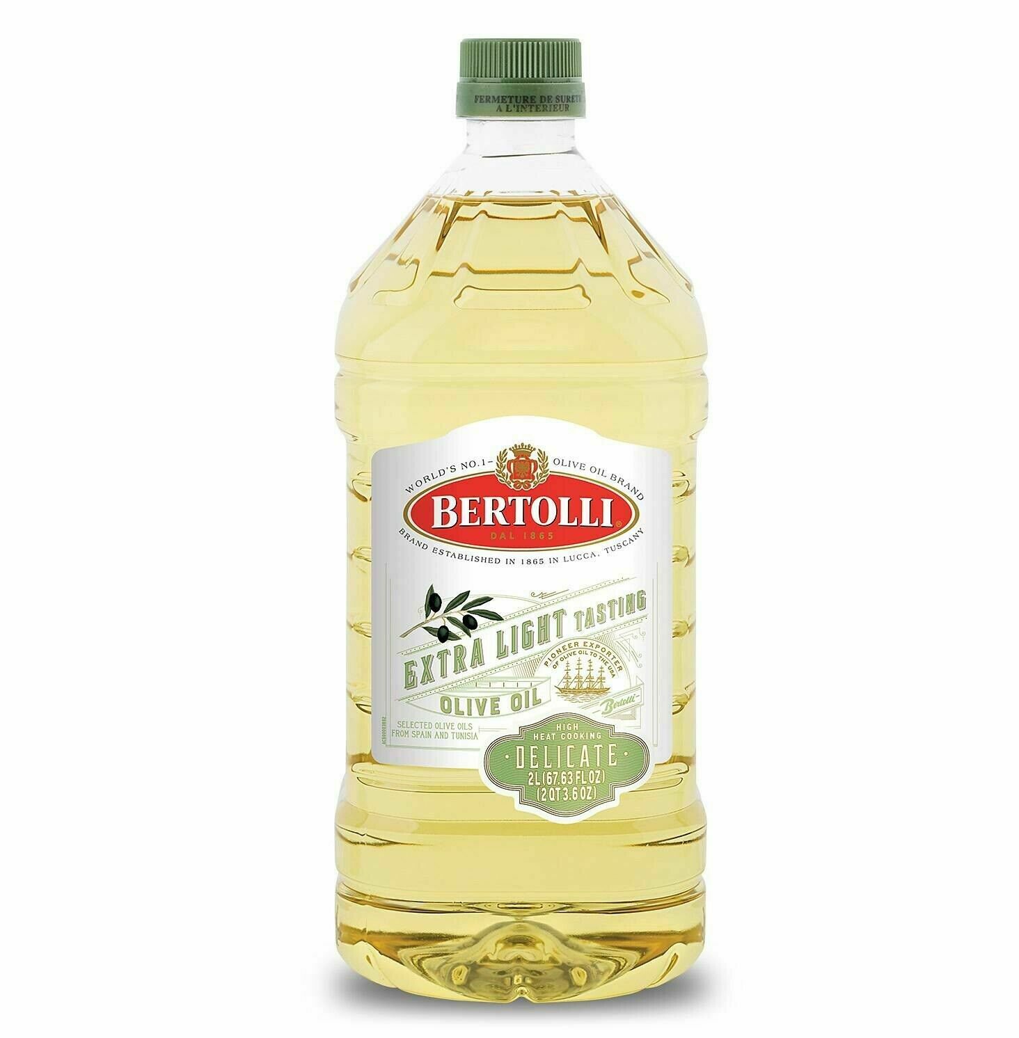 Bertolli Delicate Extra Light Olive Oil 2 liters/ 68 oz