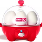 Rapid Egg Cooker, 6 Cap, Hard Boiled, Poached Eggs, Omelets, Auto Shut Off-red