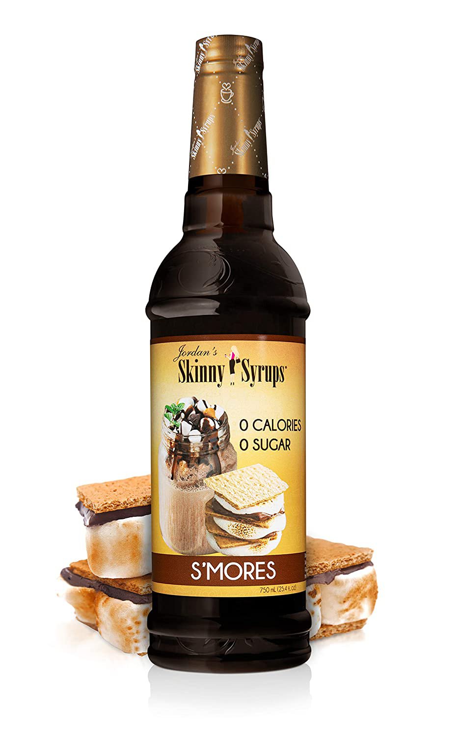 2X Skinny Syrups S'mores, Sugar Free Coffee Flavoring Syrup,2x750ml