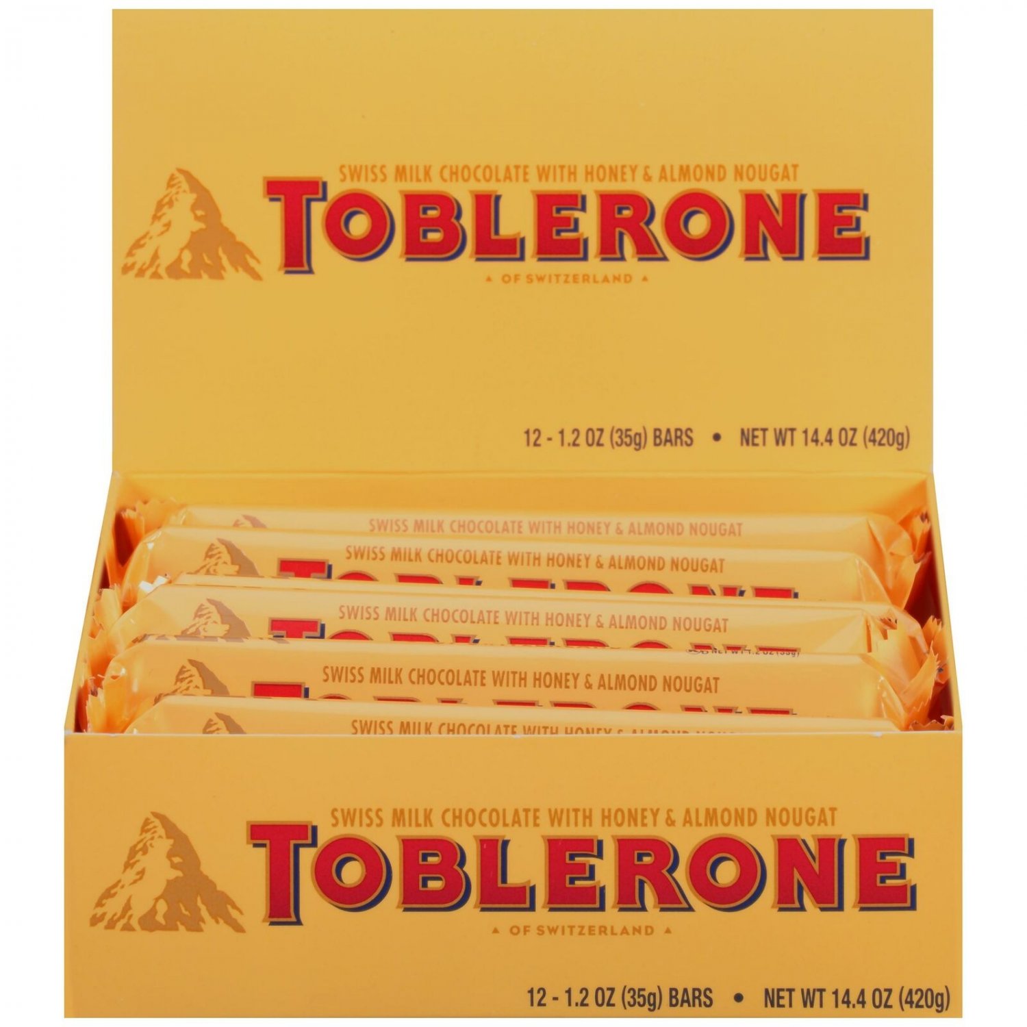 Toblerone Swiss Milk Chocolate With Honey And Almond Nougat 1 23 Ounce