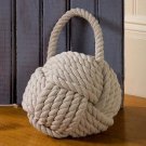 Nautical Rope Knot Cotton Door Stop, Ivory Door stop Nautical Rope Knot Cotton Door Stop, Ivory Door stop