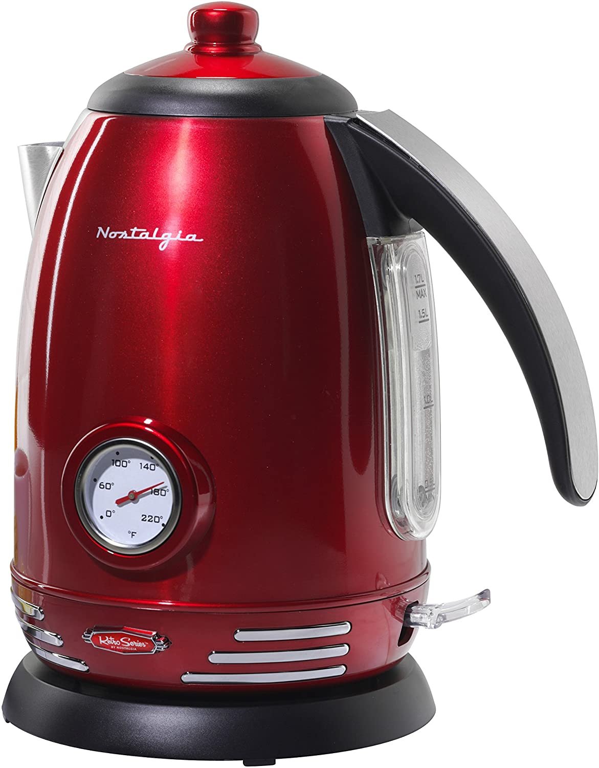 Ultra fast Red Wireless 7-Cup Electric Kettle -1.7 liter auto shut off