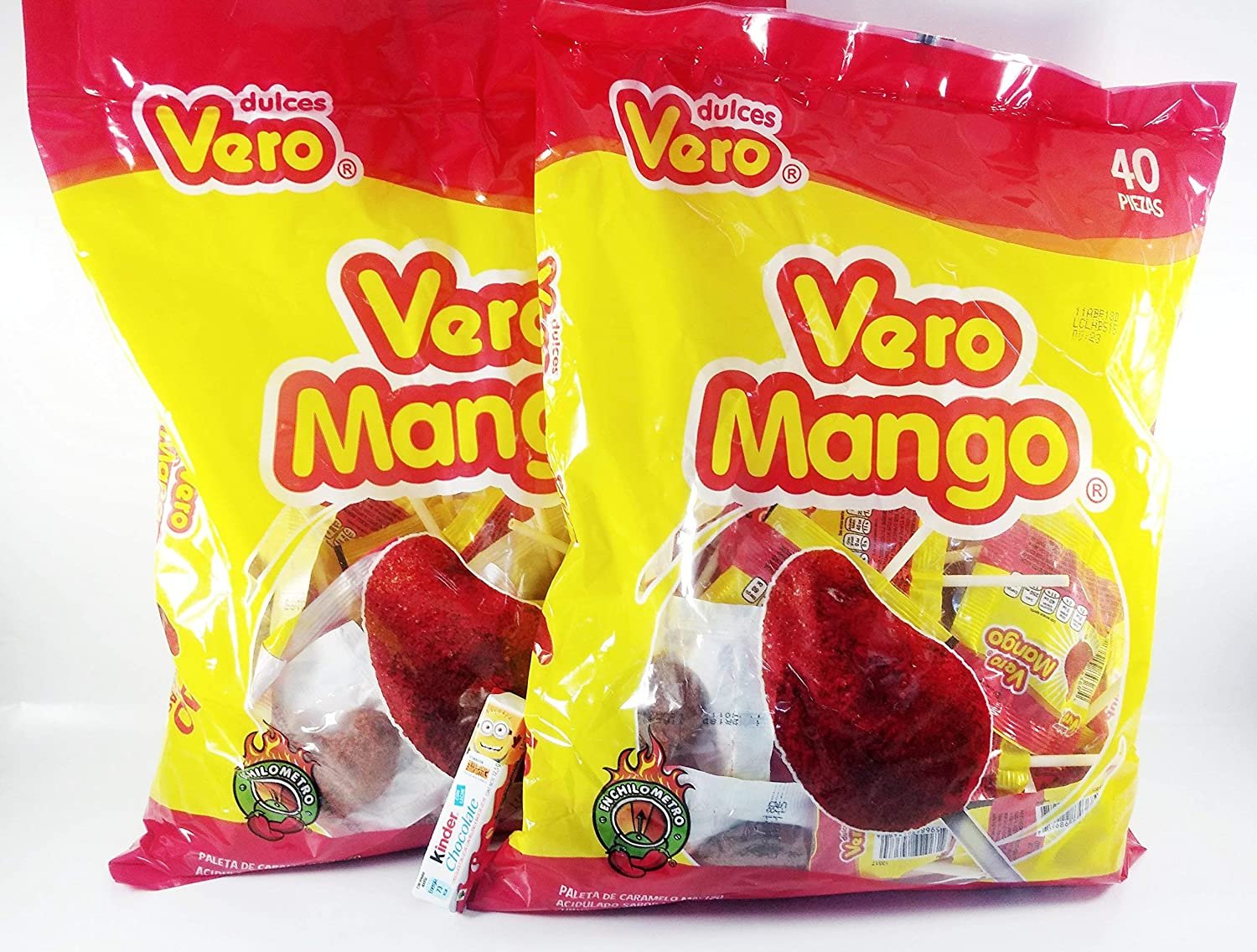 Paletas Vero Mango - 40 pieces package Mexican Candy Dulces Mexicanos