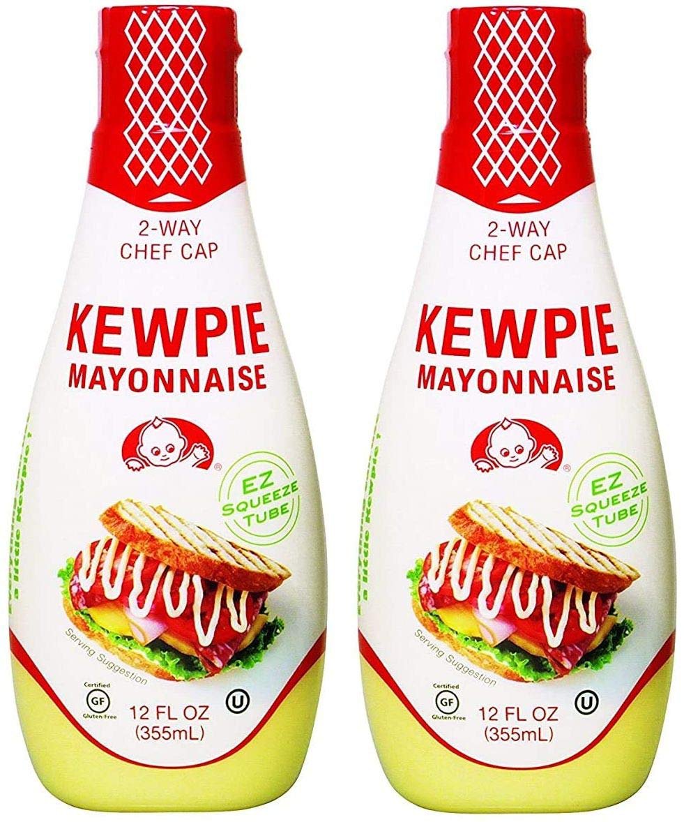 Kewpie Mayonnaise - Japanese Mayo Sandwich Spread Squeeze Bottle - 12 Ounces (Pack of 6)