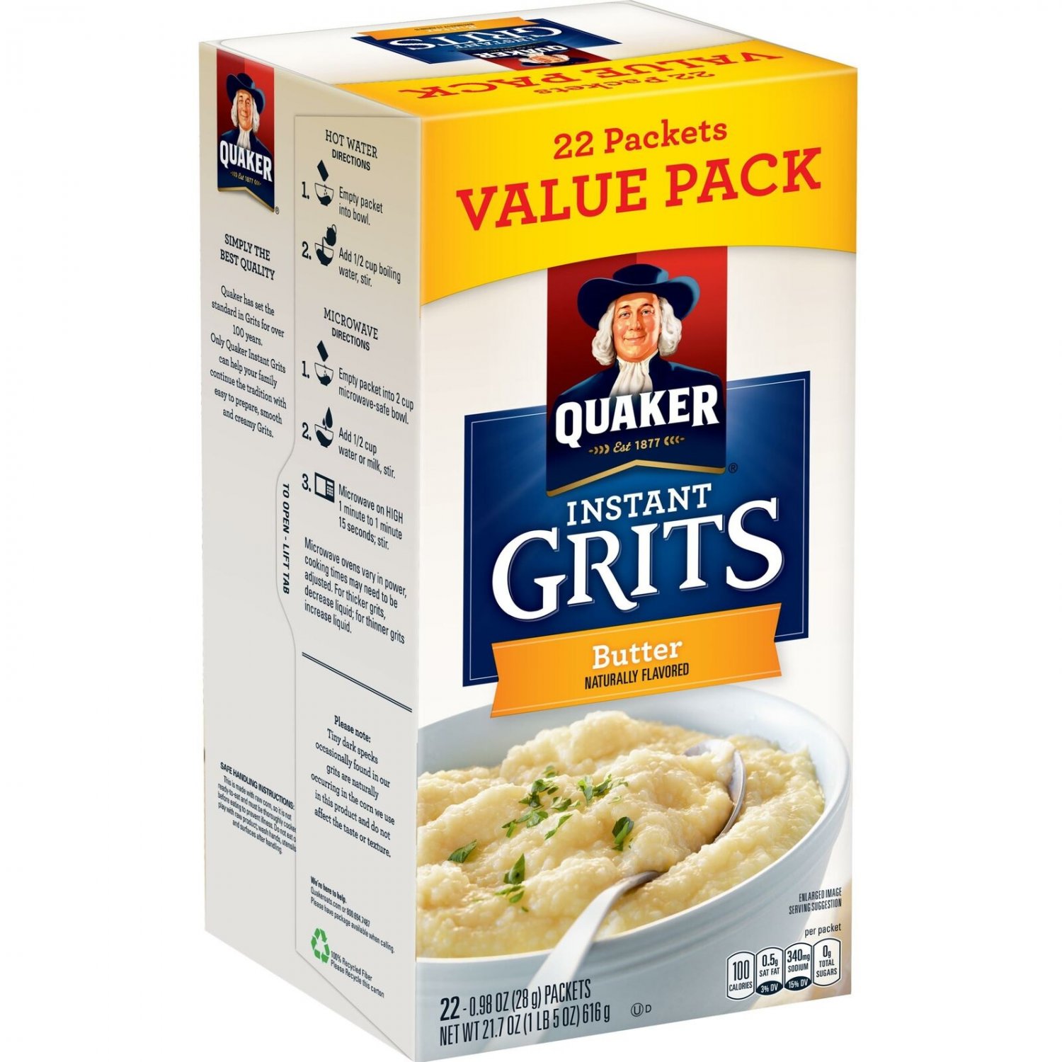 Quaker Instant Grits Butter Value Pack Of 22X 2