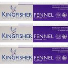 Kingfisher Fennel Fluoride Free Toothpaste 100ml PACK OF 3 From Uk-ship from us