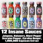 BBQ LOVER GIFT Set  Pure Bred Idiot - Hot Sauce Roulette Game - 12 - 0.75 Ounce Bottles