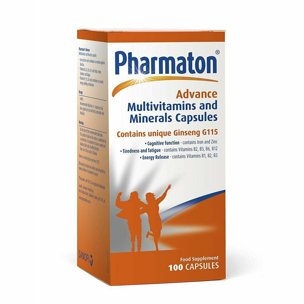 Pharmaton Advance With Ginseng Multivitamin And Mineral Capsules Cap From Uk