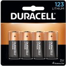 Duracell - 123 High Power Lithium Batteries - 4 count -equivalent to 3V CR17345, DL123, EL123.