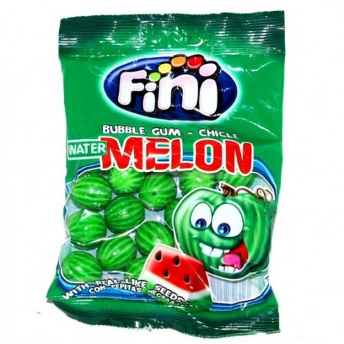 Watermelon Shaped Bubble Gum with Fizzy Seeds 90g pack 1 -2 or 4 packs From Germany