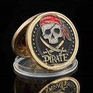 Skull Pirate Ship Gold Treasure Coin Lion of The Sea Running Wild Collectible Vaule Coin