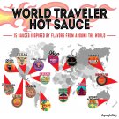 Cool Gift Set, World Traveler Hot Sauce Gift Set, 3 Ounces Each, Includes 15 Exotic