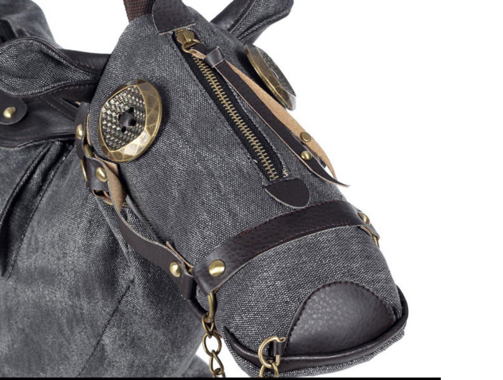 Pegasus Bags Tote Canvas Horse Shoulder Handbag