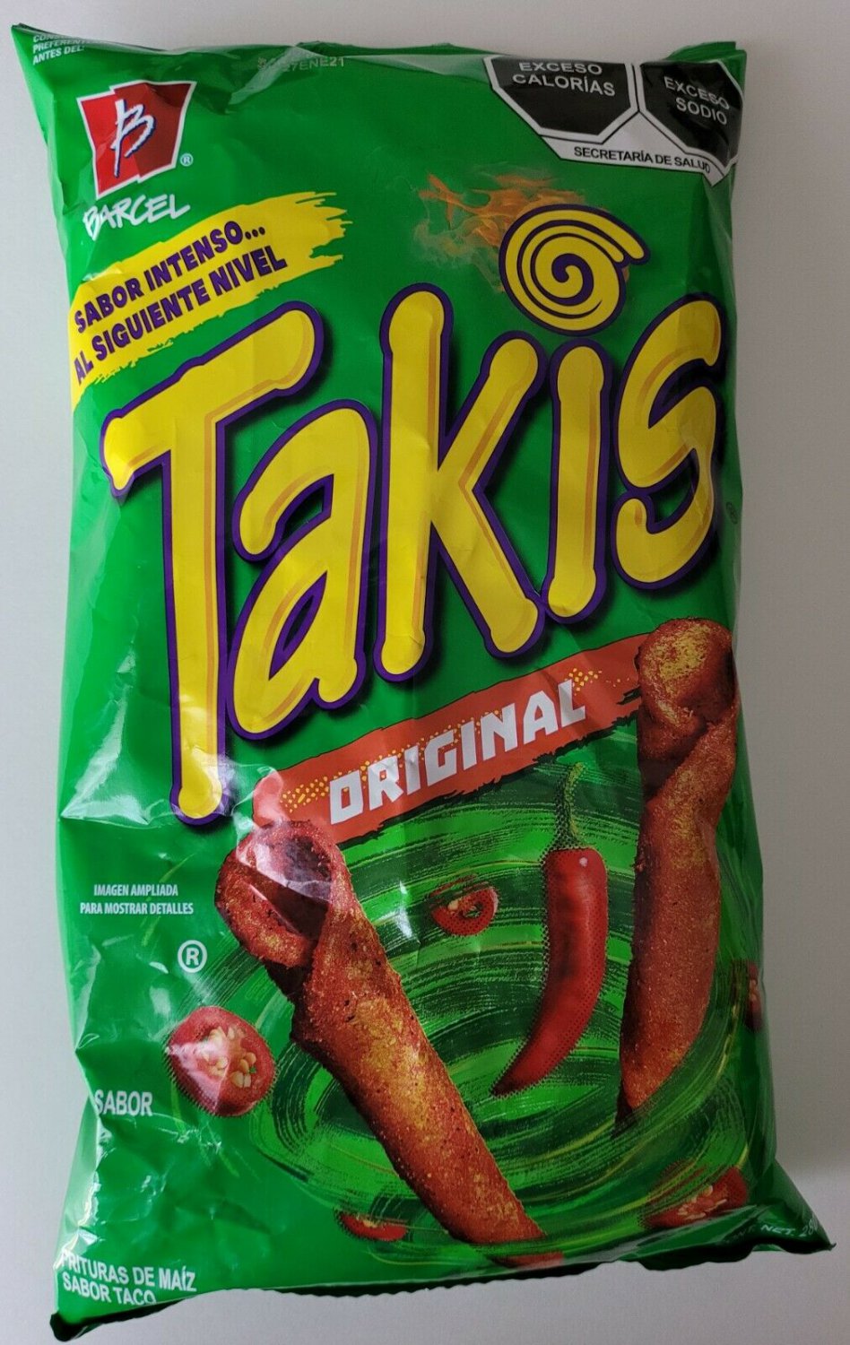 Barcel Takis Crunchy Fajitas Tortilla Chips 99 Oz Bag X2 Bags 