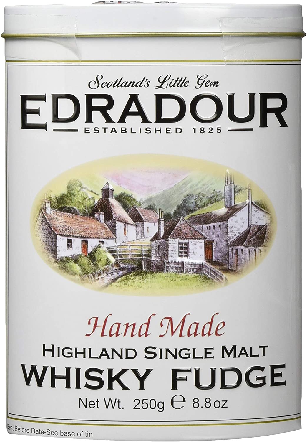 Gourmet - Handmade  Edradour Single Malt Whisky Fudge Gift Tin -250 g- From Scotland