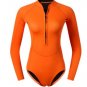 Shorty Wetsuit 2mm CR Neoprene Diving Suit Thermal Warm Quick Dry Stretchy Long Sleeve Front Zip