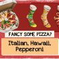 Gift suggestion -PIZZA SOCKS BOX 4 pairs MIX Hawaii Italian Pepperoni Cotton Socks Made In EU