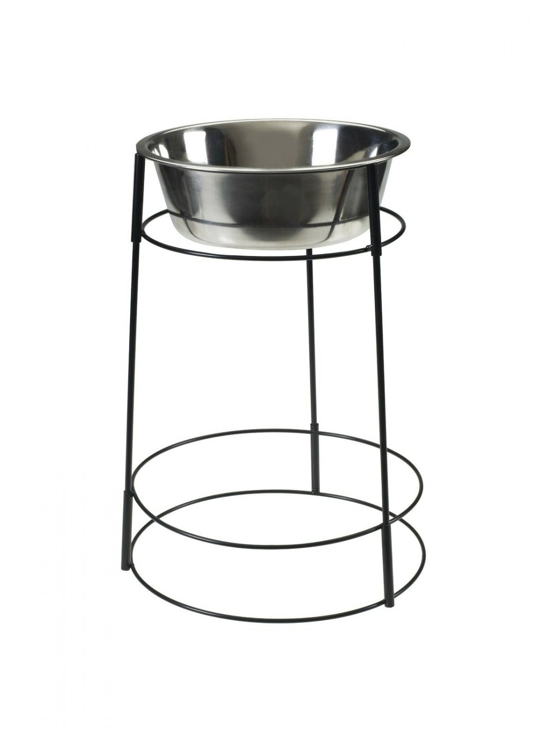 Hi-rise Single 15 Elevated Dogs Bowls Feeder Stand Stainless Steel Dish