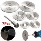 7pc Metal Circular Saw Disc Wheel Blades Shank High Speed Steel