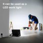 Onforu 2 Pack 50W LED Flood Light with Plug, 5000lm Super Bright LED Work Ligh