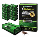 Professional MaxGuard Roach + Insect Traps (12 Box Traps) | Non-Toxic Extra Sticky Box