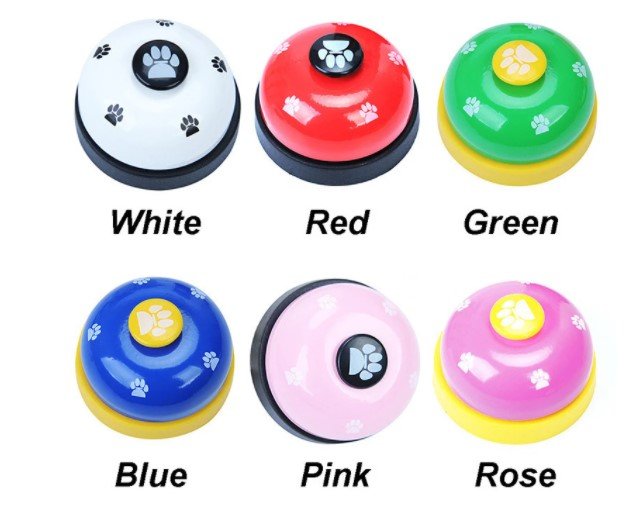 Pet Toy Training Bell Dog Dinner Bell Footprint Ring Dog