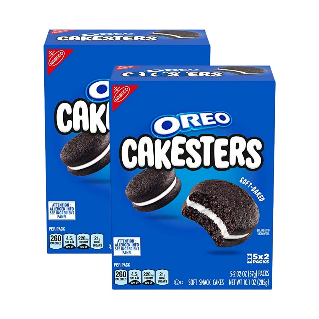 OREO COOKIE Cakesters SoftBaked Snack Cakes (Pack of 2 10.1oz boxes)