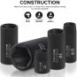 Neiko 02440A 3/8 Inch Drive Impact Socket Set, CR-V Steel, SAE & Metric |