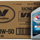 Valvoline VR1 Racing 20W-50 Motor Oil 1 Quart Anti-Wear Protection Pack of 6
