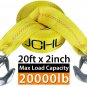 Nylon Tow Strap with Hooks 2&acirc;��x20&acirc;�� Car Vehicle Heavy Duty Recovery Rope