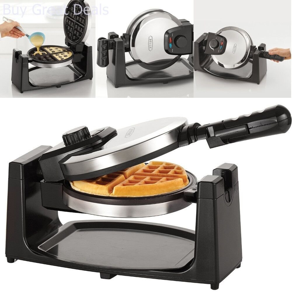 Belgian Waffle Maker Commercial Double Waring Breakfast Iron Kitchen Heavy