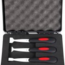 BOUSH Windshield Urethane Scraper Tool Set with 3pcs Blades with Soft Rubber