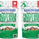 2X Nutri Bites Beef Liver Dog Cat Treats Freeze Dried High Protein 17.6 Oz each 2X500 gr from Canada