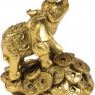 Feng Shui 3 Money Elephant Figurine Wealth Lucky Figurine Gift & Home Decor