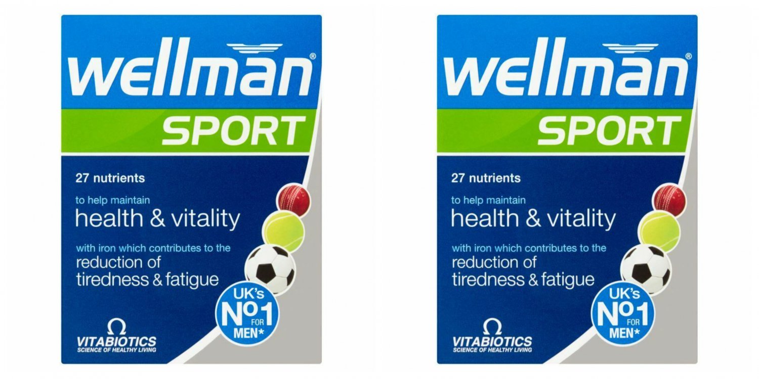 Vitabiotics Wellman Sport Health Vitality Vitamins Tiredness Fatigue 60Tablets -Made in England