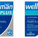 2X Dual Packs -Vitabiotics Wellman PLUS Health & Vitality   56 Tablets -Made in England