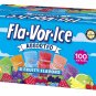 Fla-Vor-Ice Freezer Pops, Giant Fat Free Ice Pops, Fruity Flavors 100