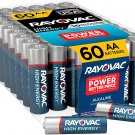 Rayovac AA Batteries, Alkaline Double A Batteries, 60 Battery Ct,Made in the USA