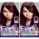 L'Oreal  Feria Multi-Faceted Shimmering Permanent Hair Color Hair Dye, V38 Violet Noir (Pack of 2)
