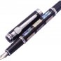 Fountain Pen with Pen Sleeve, Blue Lacquer with SilverTrim, Fine + other choices,Jinhao 601