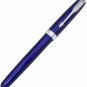 Fountain Pen with Pen Sleeve, Blue Lacquer with SilverTrim, Fine + other choices,Jinhao 601