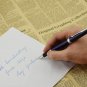 Fountain Pen with Pen Sleeve, Blue Lacquer with SilverTrim, Fine + other choices,Jinhao 601