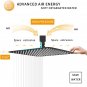 Rain Shower Head Black with Extension Arm 12 Inch Square Shower Head with 16 Arm
