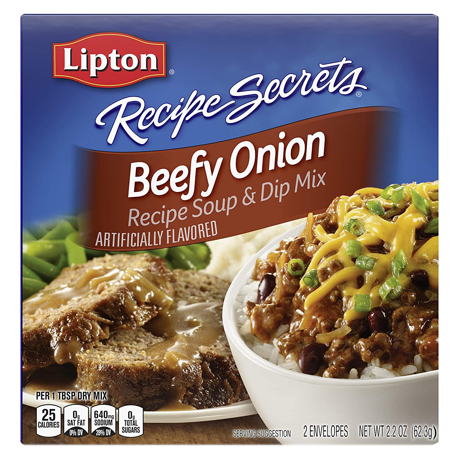 Lipton Recipe Secrets -Beefy Onion Soup- Dip Mix Meal 12 Pck